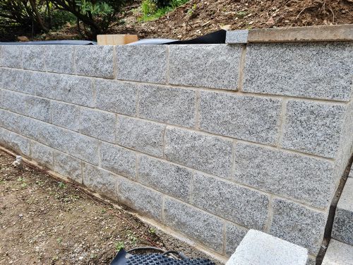 Granit Mauersteine, Granitmauer, Granitsteine